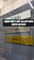 Dark tinted white and yellow metros 15mm